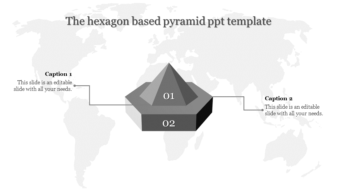 pyramid ppt template-The hexagon based pyramid ppt template-2-Gray